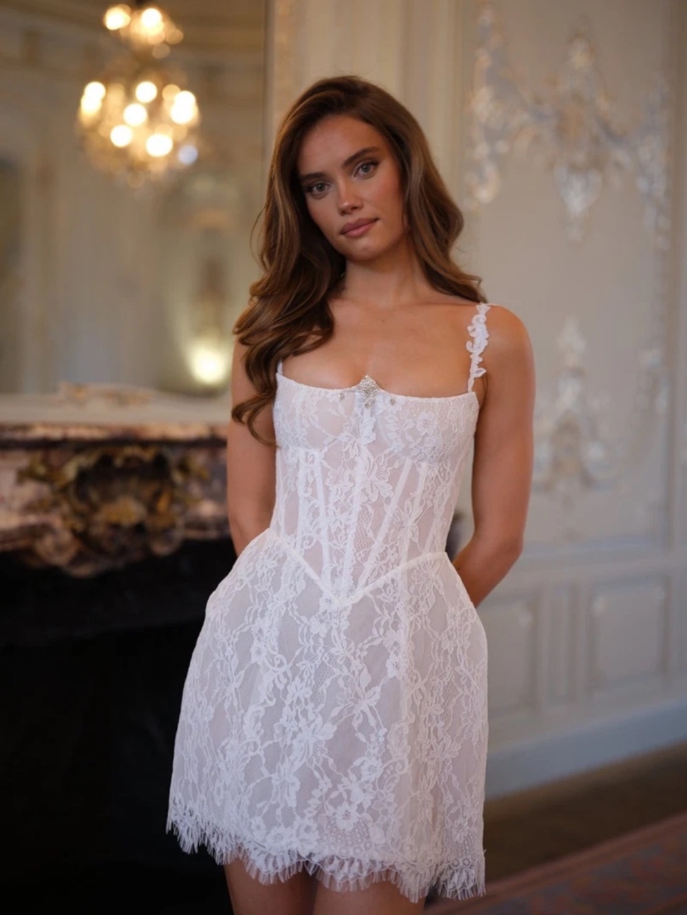ROSIE ETIENNE BRIDAL MINI DRESS DARCY RARE